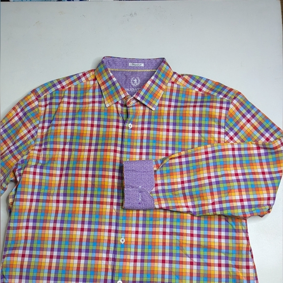 Bugatchi Uomo Designer Flip Cuff Button Down - Picture 1 of 4